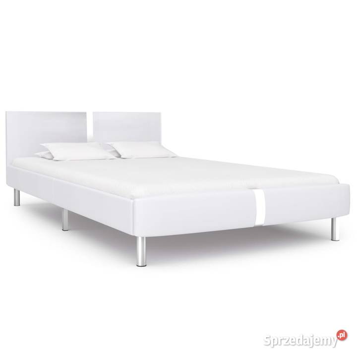 vidaXL Rama łóżka, biała, sztuczna skóra, 280832