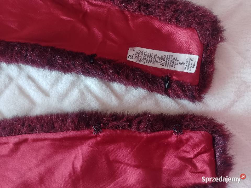 BHSBordowy Futrzany kołnierz z Londynu Etola Kraków sprzedam