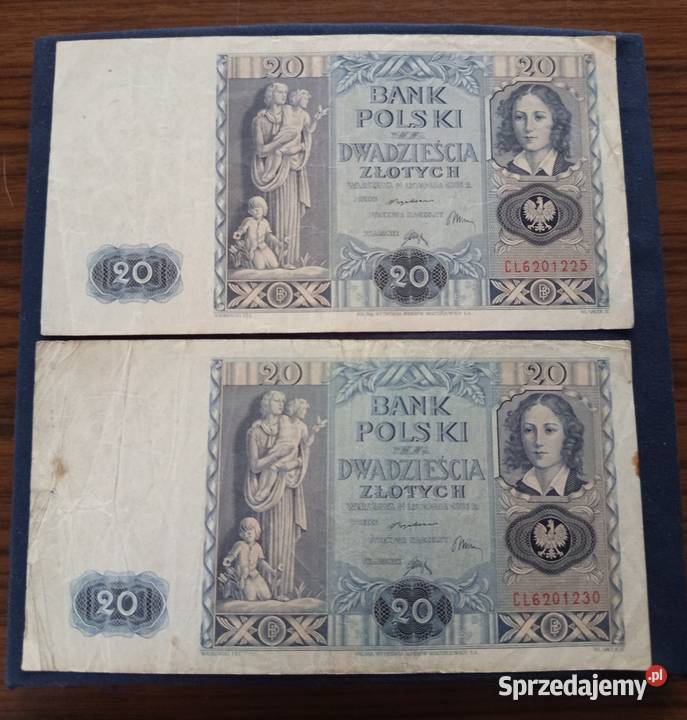 Banknoty 20 złotych Seria CL Nakło nad Notecią