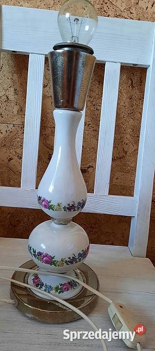 Oprawa lampa na stolik z PRL SP Lumet Poznań Ostrów Wielkopolski