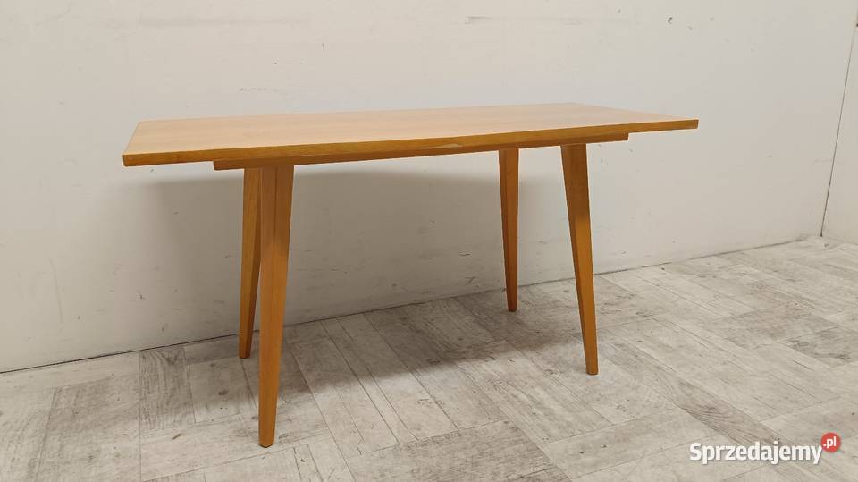 stolik ława PRL design vintage dąb połysk do sprzedam