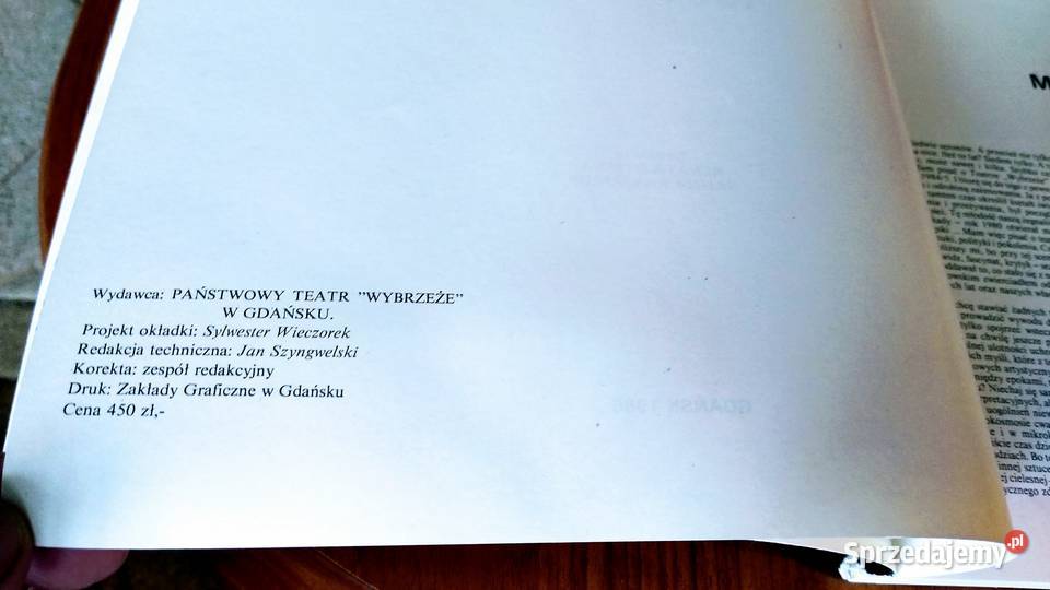 Państwowy Teatr Wybrzeże 19811986 red Renata tradycyjny podręcznik Gdańsk