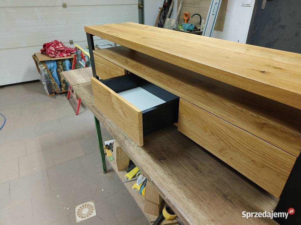 Szafka RTV lity dąb 120200 Loft