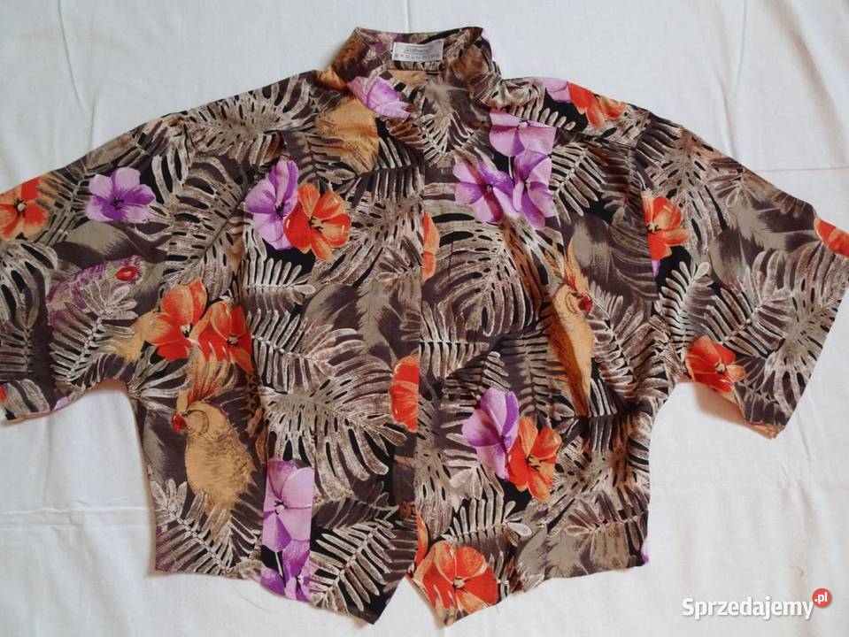 StBernard Koszula Stójka vintage Liście 42 Nowy Sącz