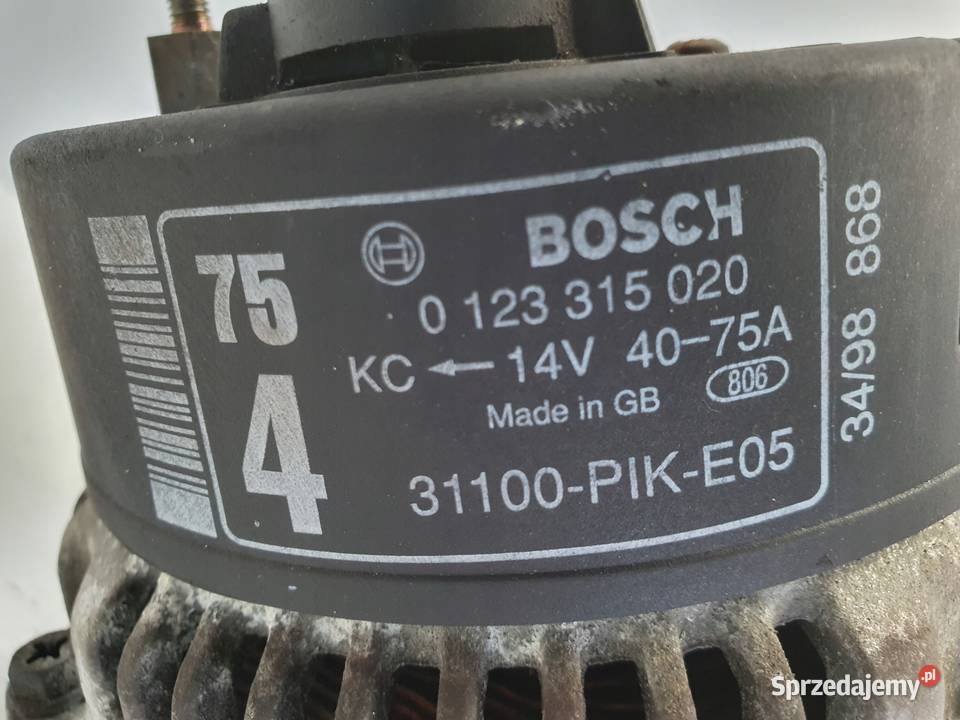 Honda Civic VI 16 B D16B2 ALTERNATOR bosch Janów