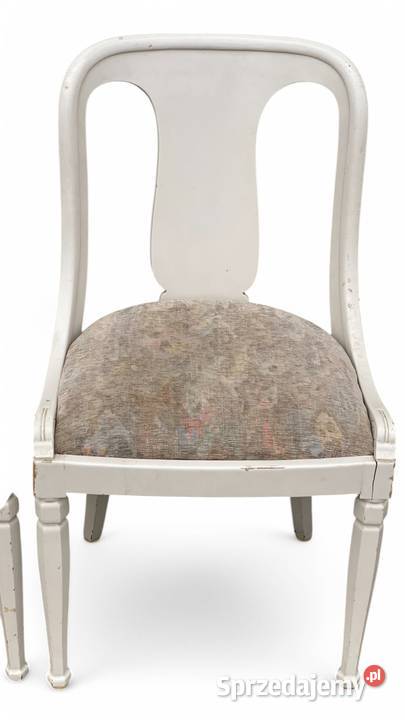 Stylowy biały stolik z czterema krzesłami sprzedam