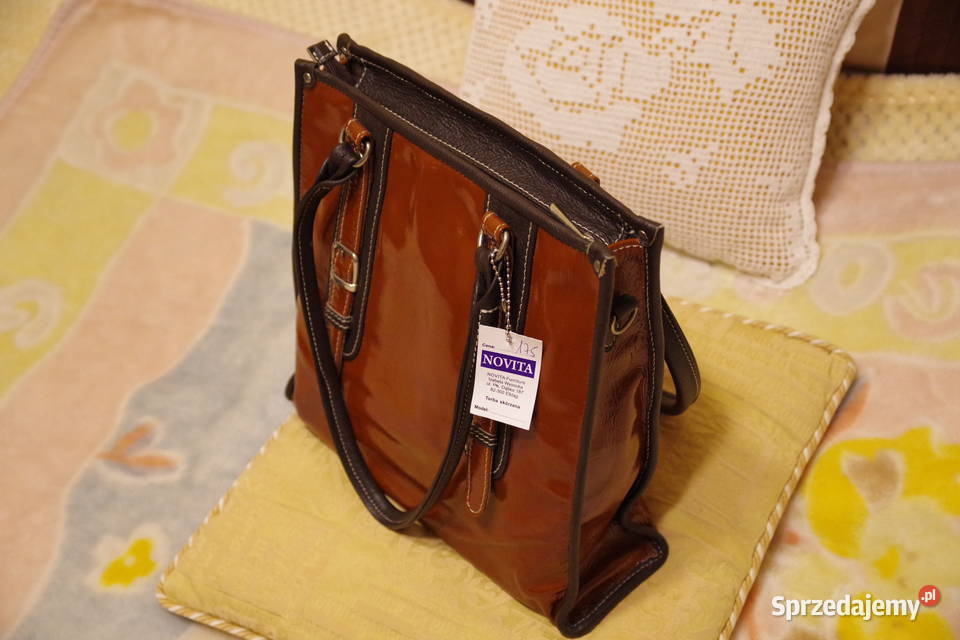 Torebka nowa skórzana brązowa Moda i Styl Gdańsk