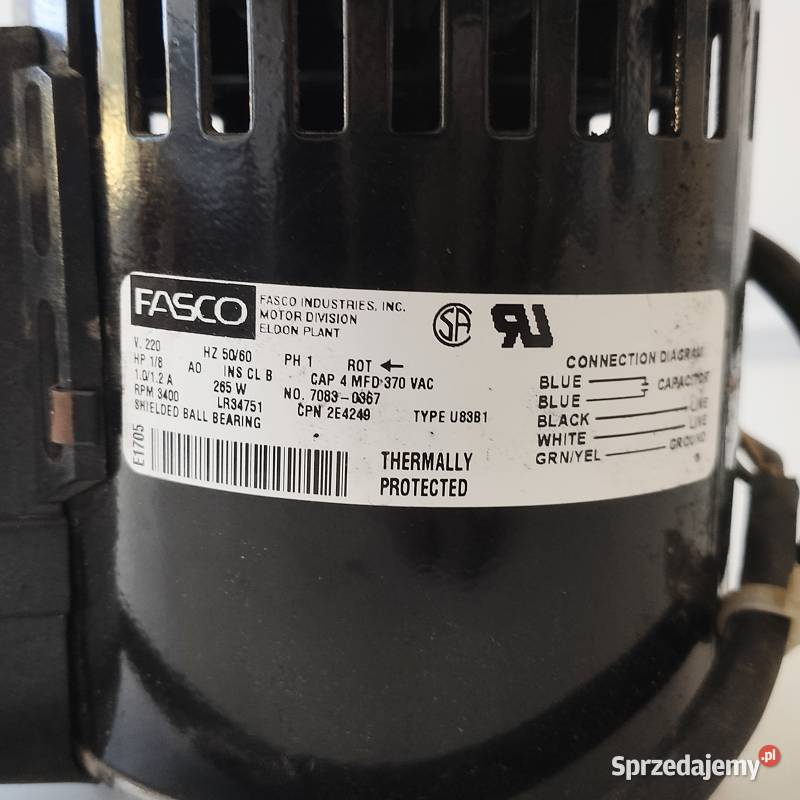 Wentylator dmuchawa Fasco U83B1 220V 265W Jasionów