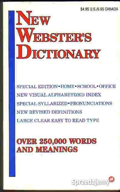 326 WEBSTERS DICTIONARY Czyrna sprzedam