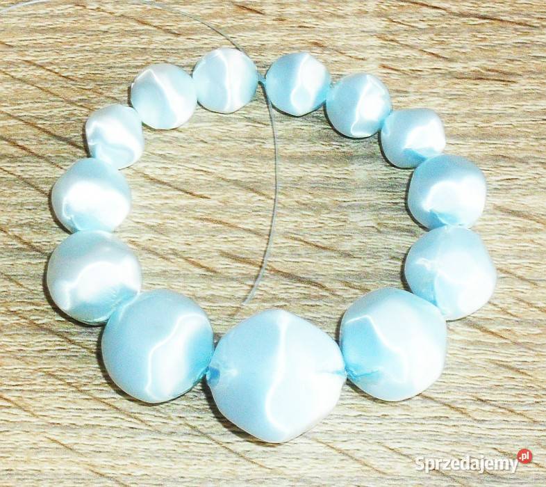 Korale o perłowym połysku tworzywo sztuczne lata Gliwice sprzedam