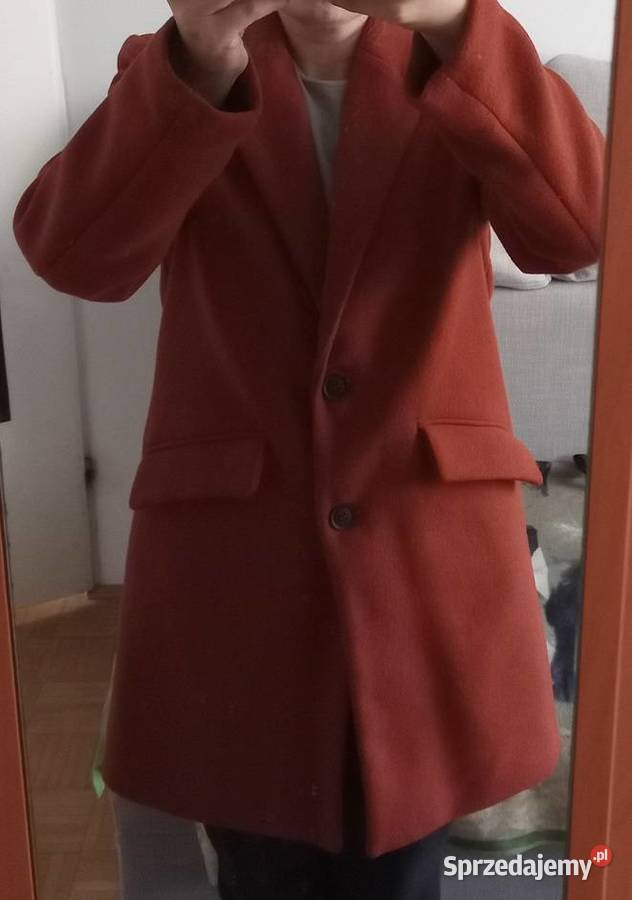 płaszcz zimowy mango L 40 ceglasty