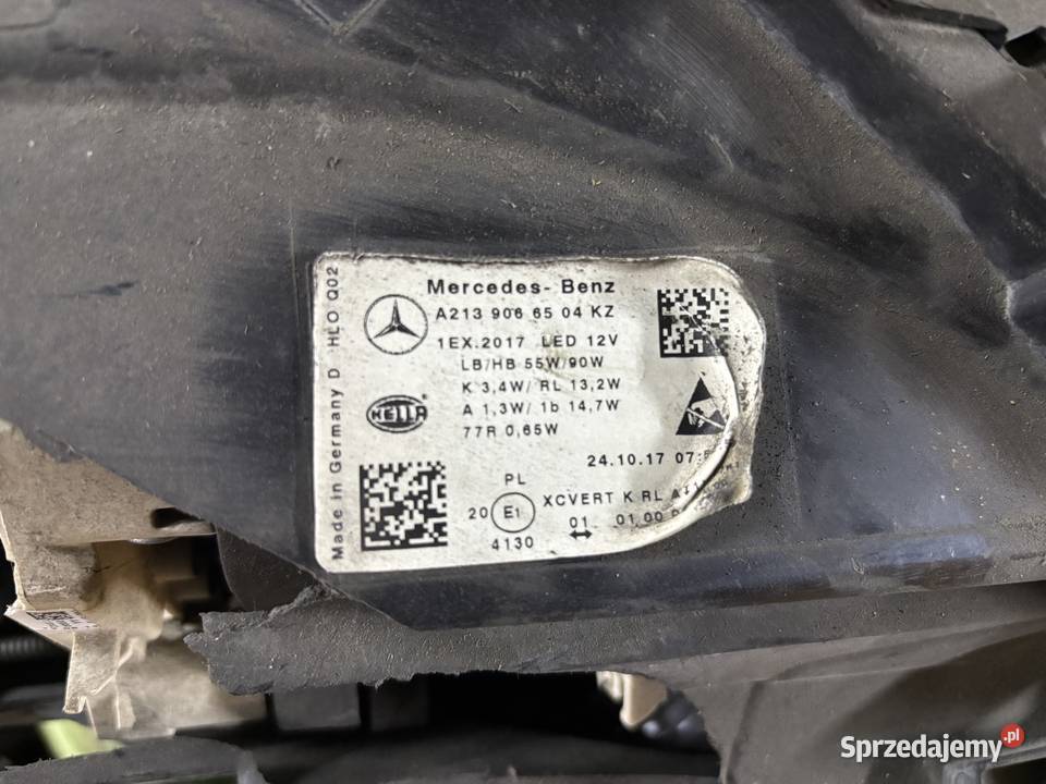 Lampa Mercedes e klasa w213 części Multibeam led podkarpackie Wróblik Szlachecki