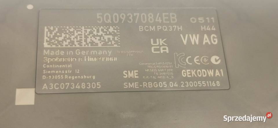 SKODA KAROQ MODUŁ KOMFORTU 5Q0937084EB