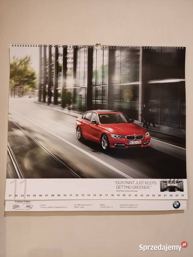 Kalendarz BMW 2013 58 x 54 Głuchołazy
