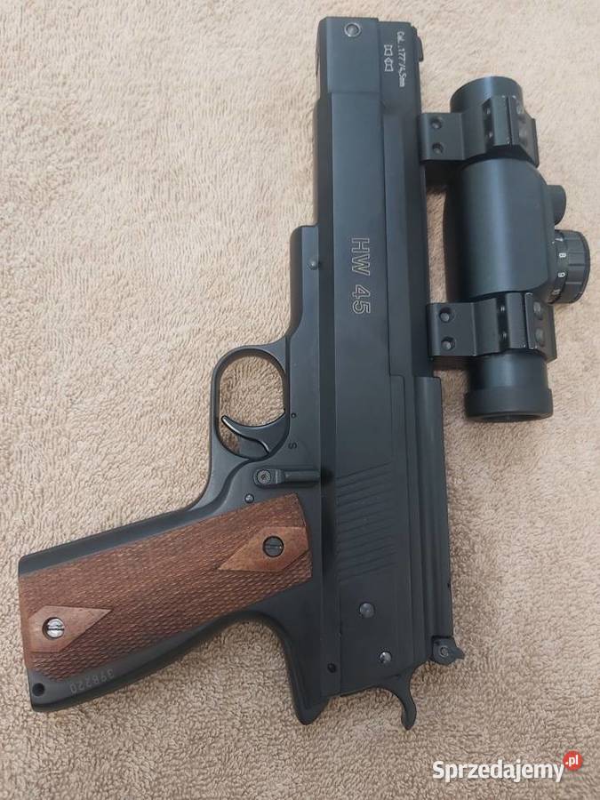 Pistolet wiatrówka Weihrauch HW45 kolimator