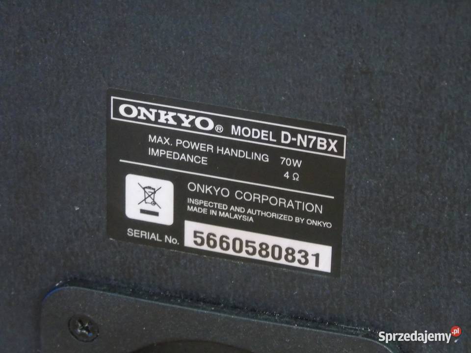 Kolumny Onkyo DN7BX mocne 2x 70 wat WYSYŁKA podkarpackie Jasło