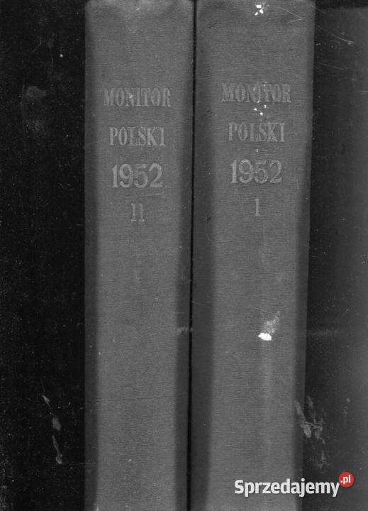 Monitor Polski 1952 Komplet T12 Rok wydania 1952 Szczecin sprzedam