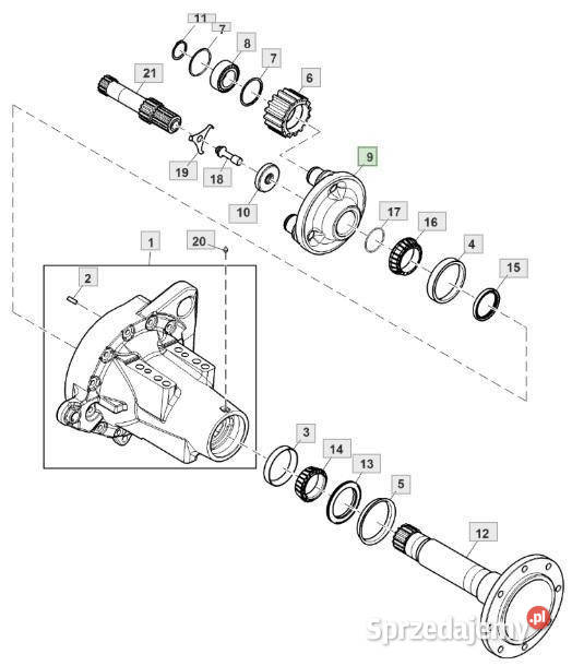 John Deere 6110 oś tylna zwolnica obudowa sprzedam
