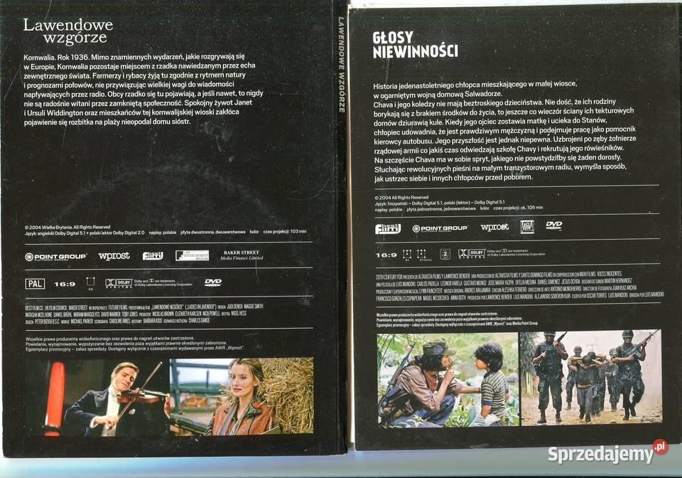 Głosy niewinności Lawendowe wzgórze 2 Filmy DVD 1 płyta Szczecin