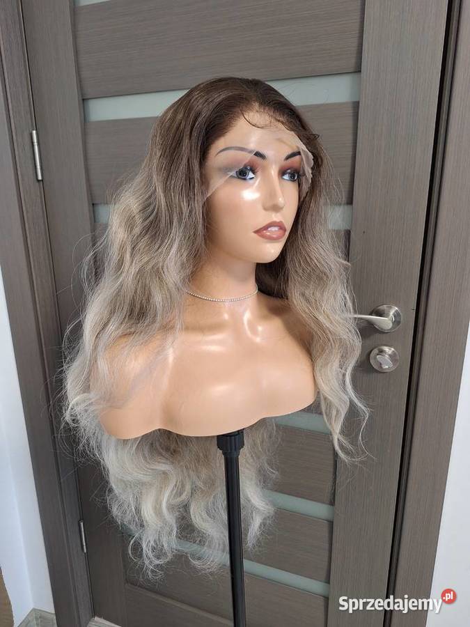 Długa kręcona blondynka Ombre koronkowa peruka z pomorskie Malbork sprzedam