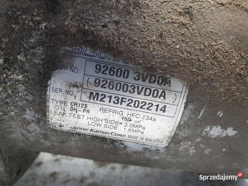 SPRĘŻARKA KLIMATYZACJI Nissan NV200 15 DCi lubelskie Chełm