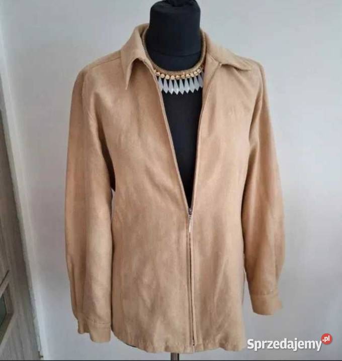 Jesienna zasuwana karmelowa lekka kurtka małopolskie Kraków