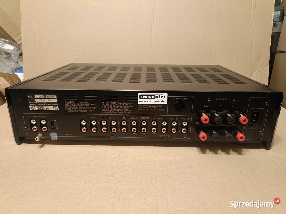 Wzmacniacz audio REVOX B 250S Wzmacniacze i pokrewne Poznań sprzedam