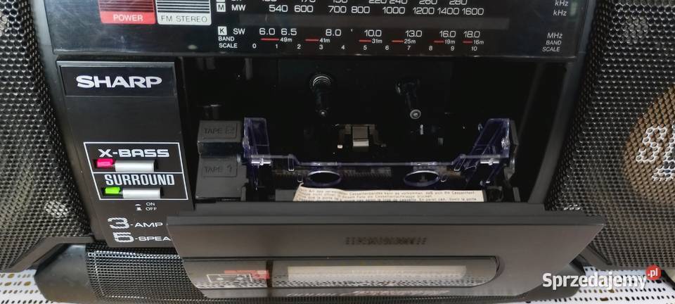 Kultowy Boombox SHARP WQT352H Vintage 90s Stan Wąbrzeźno