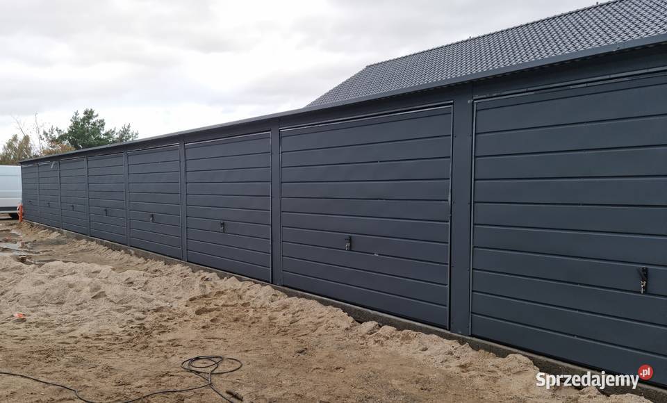 Garaż Blaszany GRAFITOWY zadaszenie bramy Garaże 35m2 Ciechanów sprzedam