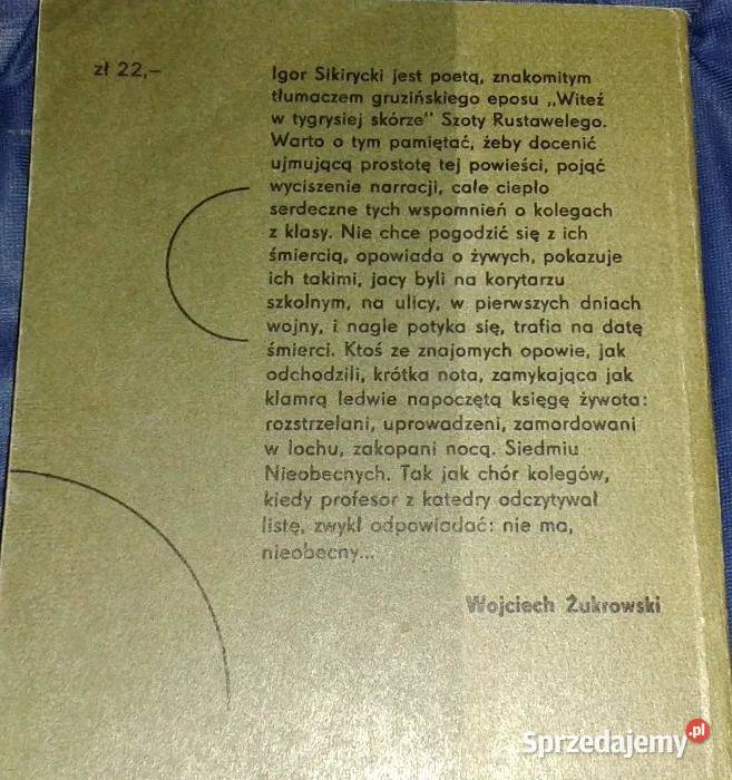Siedmiu nieobecnych Igor Sikirycki Chełm sprzedam