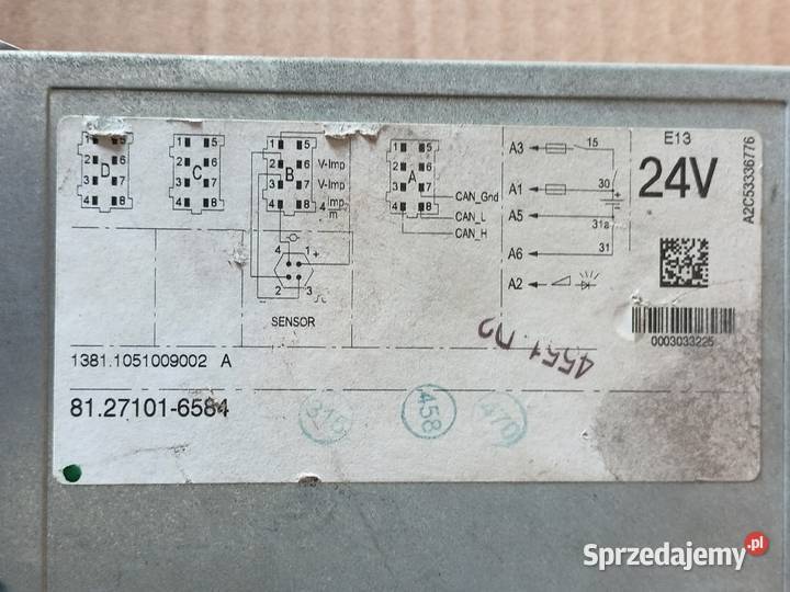 TACHOGRAF MAN TGX TGS TGL TGM R20 81271016584 Sulechów sprzedam