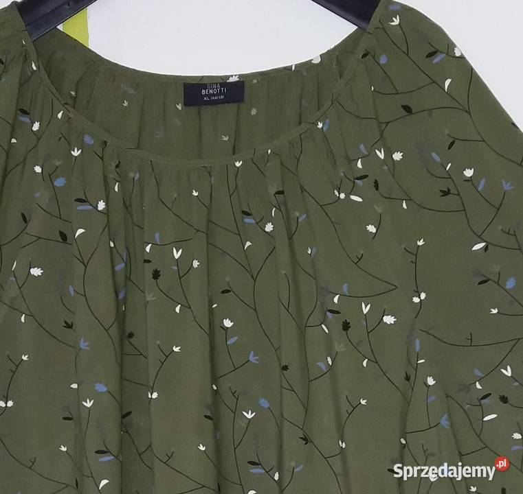XXL5456 Oliwkowa tunika z falbanką Gina Benotti Gliwice