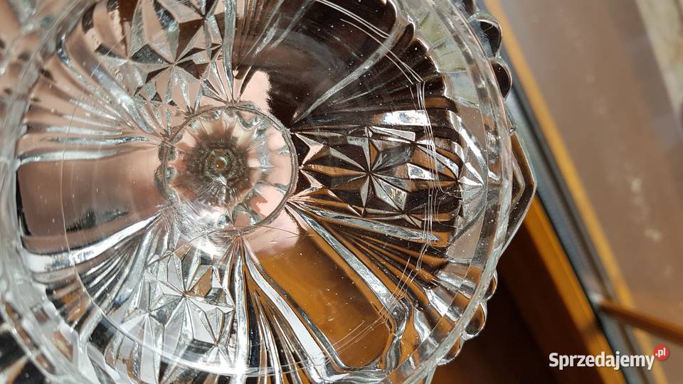 Świecznik 409 ok177 Ząbkowice szkło PRL Dąbrowa Górnicza