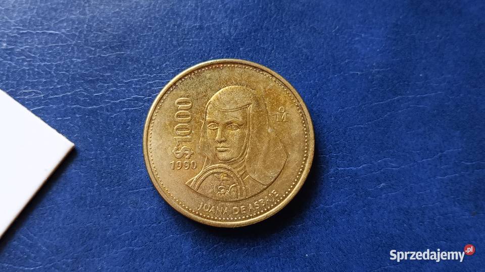Stare monety 1000 peso 1990 Meksyk Lesko