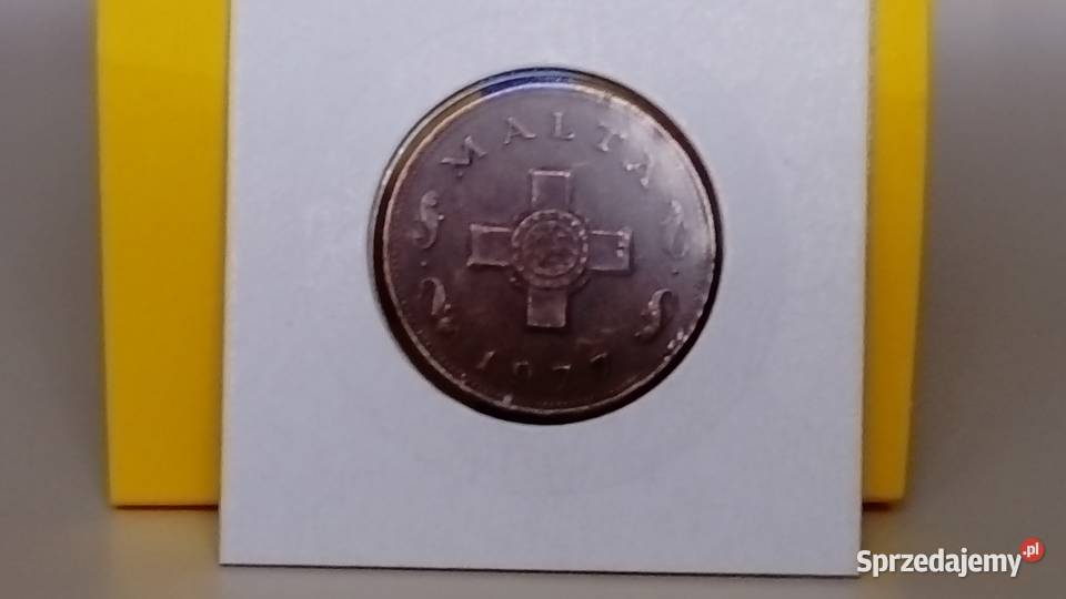 Moneta 1 cent 1977 r Malta Mosina