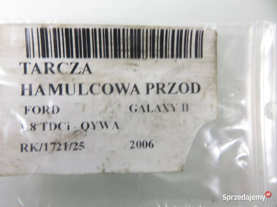 TARCZA HAMULCOWA PRZÓD FORD GALAXY II 18 TDCi