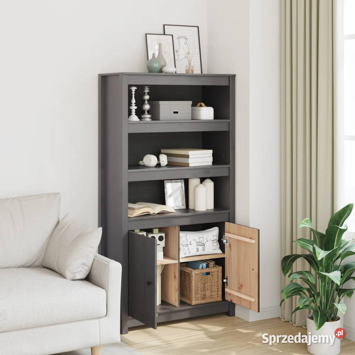 Szafka szara 80x35x154 lite drewno sosnowe Warszawa