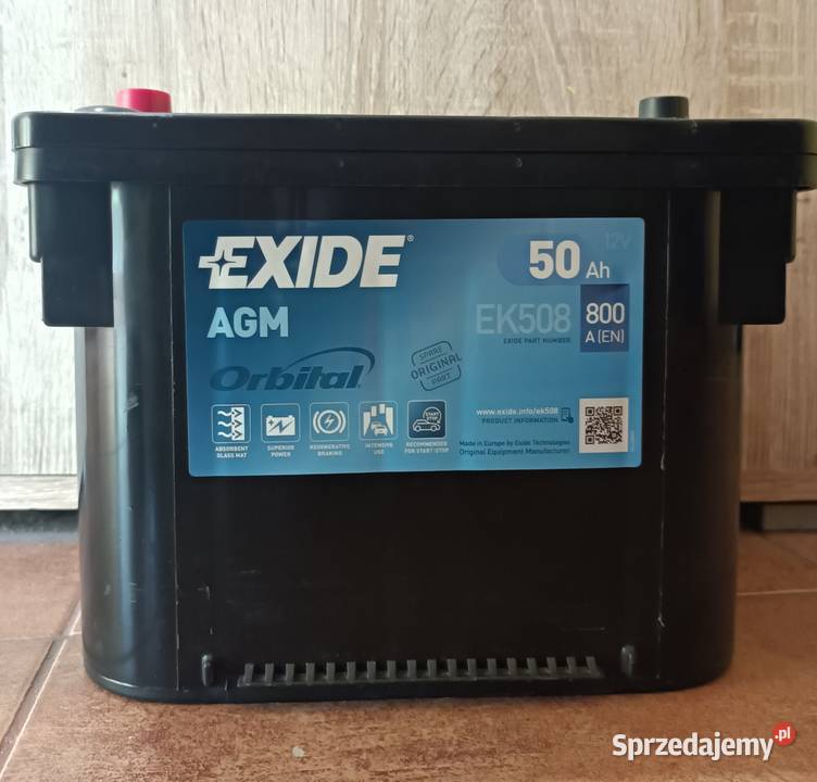 Akumulator Exide Orbital AGM STARTSTOP EK508 łódzkie Łódź