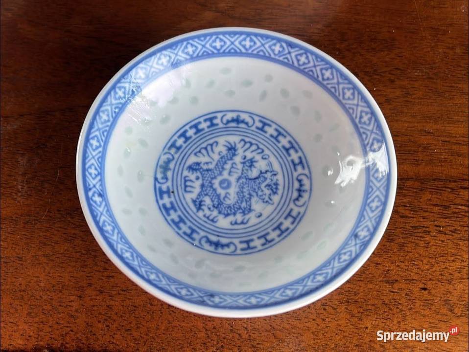 Miseczka z chińskiej porcelany ryżowej ze wzorem Gdańsk sprzedam