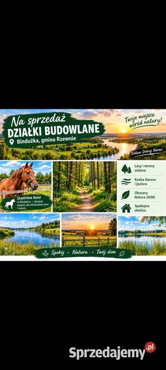 Działki budowlane w Bindużce bliskość natury Bindużka