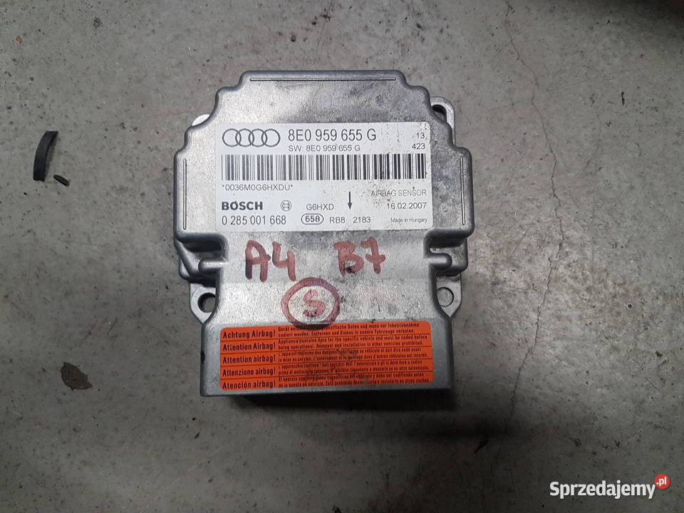 AUDI A4 B7 SENSOR PODUSZEK 8E0959655G wielkopolskie sprzedam