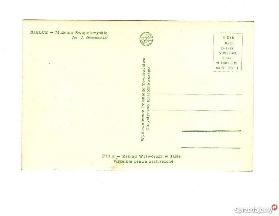 KIELCE MUZEUM ŚWIĘTOKRZYSKIE POCZTÓWKA CZARNO świętokrzyskie Krynki