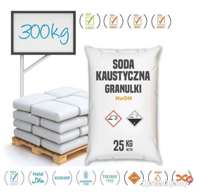 Soda Kaustyczna NaOH wodorotlenek sodu granulki Pozostałe Toruń sprzedam