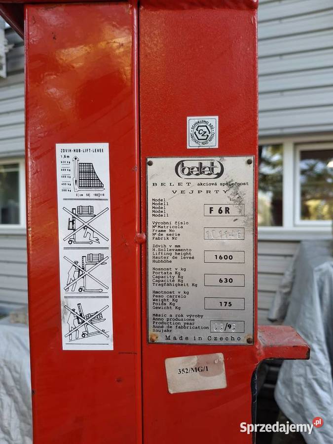 WÓZEK PALETOWY BELET MASZTOWY 630 Wrocław