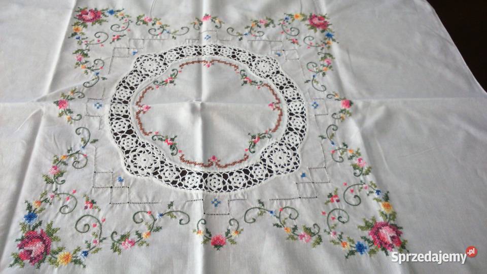 obrus obrusik haft koronka serwetka serweta Gdańsk