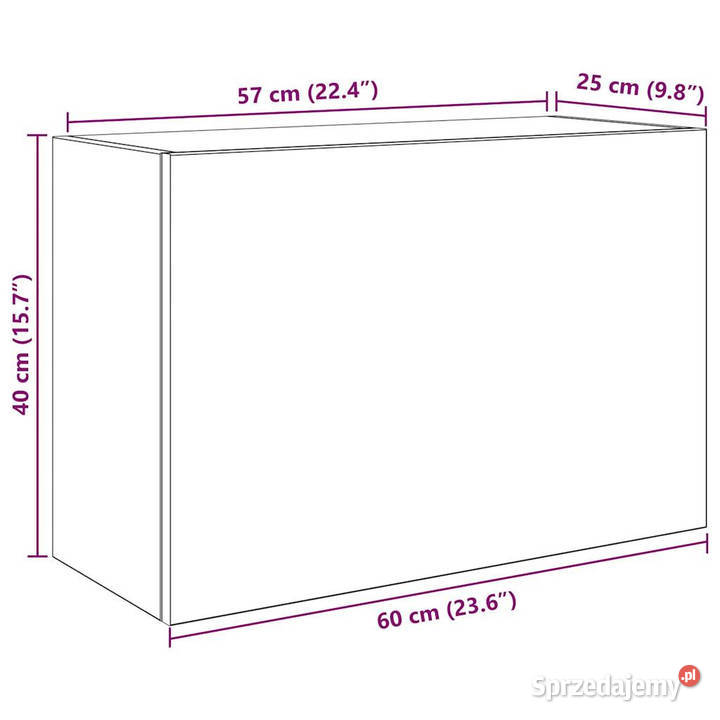 Wisząca szafka łazienkowa biała 60x25x40 Warszawa