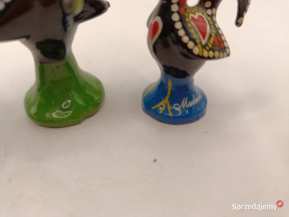 Zestaw czterech metalowych kogutów ptaków Zamość