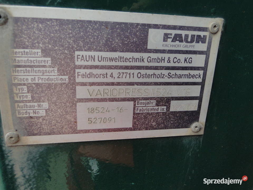 Śmieciarka MercedesBenz 2540 Euro 6 Antos Stasi Las