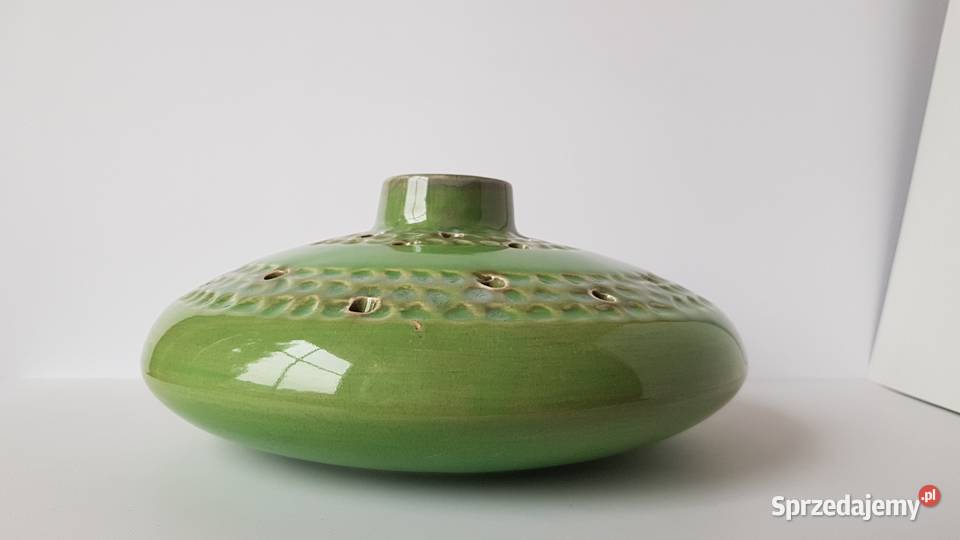 Fajansowa ikebana wazon Ogródek Włocławek fajans śląskie Dąbrowa Górnicza sprzedam