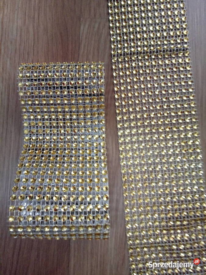 Tuby upięcia firan złote cyrkonie